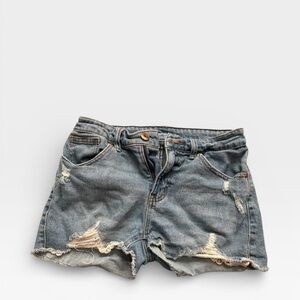 Distressed Denim Women Shorts